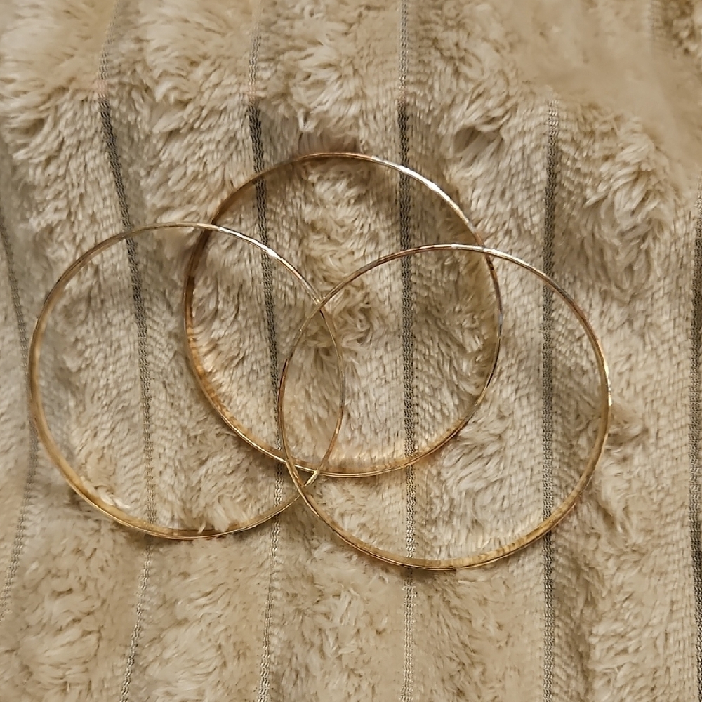 Classic Gold, Silver and Rose Gold Bangle Bracelets